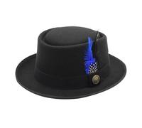 Oktoberfest Hat Costume German Alpine Fedora Bavarian Hat with Feather Mens Bavarian Oktoberfest Hats for Unisex for Fancy Dress Accessory, Oktoberfests, World Book Week Outfit Black