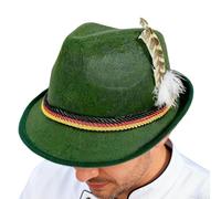 Oktoberfest Hat - Non-Woven 24x12.5x28.5cm | Deluxe Bavarian German Alpine Fedora With | Classic Turkey Jazz Party Hat For Festivals, Costumes, And Oktoberfest Celebrations