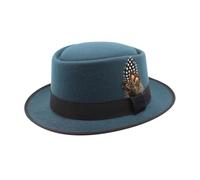 Oktoberfest Hat With Feather Men's Unisex Wool Fedora Hat Classic Flat Cap in French Traditional Style Fancy Dress Party Accessories Fisherman Hats For Party Fancy Dress Accessory Oktoberfest