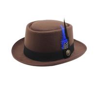 Oktoberfest Hat With Feather Traditional Style Bavarian Hats Men'S Unisex Wool Fedora Hat Classic Flat Cap In French Fancy Dress Party Accessories For Party Fancy Dress Accessory Oktoberfest