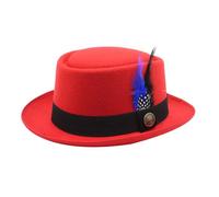 Oktoberfest Hat With Feather Traditional Style Bavarian Hats Men'S Unisex Wool Fedora Hat Classic Flat Cap In French Fancy Dress Party Accessories For Party Fancy Dress Accessory Oktoberfest