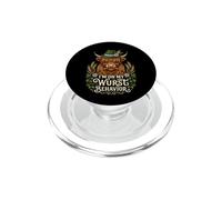 Oktoberfest I'm On My Wurst Behavior Funny Cow PopSockets PopGrip for MagSafe