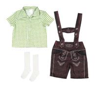 Oktoberfest Kids Costume - Traditional Bavarian Lederhosen Outfit With Suspenders | German Beer Festival Dress Up For Boys And Girls | Oktoberfests Party & School Play Costumes