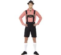 Oktoberfest Mens Fancy Dress Costume Lederhosen Adults Beer Outfit Festival