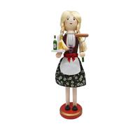 Oktoberfest Nutcracker 14" Wood - Classic Handmade Figurine, Artistic Painted Collectible Model, Festive Wooden Character Decor | Home Table Shelf Indoor Seasonal Holiday Christmas Display