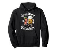 Oktoberfest On My Wurst Behaviour German Beer Sausage Adults Pullover Hoodie