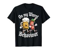 Oktoberfest On My Wurst Behaviour German Beer Sausage Adults T-Shirt