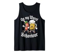 Oktoberfest On My Wurst Behaviour German Beer Sausage Adults Tank Top