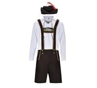 Oktoberfest Outfit for Men - Tyrolean, Bavarian, German Costume for Adults - Accessory, Fancy Dress & Props for Halloween, Carnival & Parties - Black