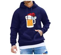 Oktoberfest Outfit Hoodies Beer Costume German Bavarian Men's Winter Christmas Hoodie Sweatshirt Beer Mug Print Pocket Drawstring Oktoberfest Hooded Sweatshirt for Wedding Party Vacation