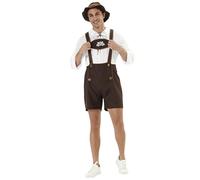 Oktoberfest Outfit Men,Oktoberfest Costume for Man Tyrolean, Bavarian, Oktoberfest, Germany - Costume for Adults Accessory Fancy Dress & Props for Halloween, Carnival & Parties Brown