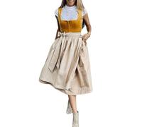 Oktoberfest Outfit Women Adult Ladies Dress German Beer Bavarnian Dirndl for Bavarian Carnival Up Costumes Orange