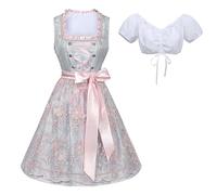 Oktoberfest Outfit Women Beer Wench Fancy Dress Costume German Bavarnian Floral Dirndl Halloween Traditional Costumes For Womens
