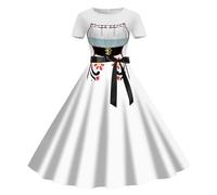 Oktoberfest Outfit Women Women'S Costume Dress With Attached Apron Beer Girl German Bavarian Traditional Carnival Party Stage Maid