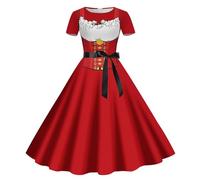 Oktoberfest Outfit Women Women'S Costume Dress With Attached Apron Beer Girl German Bavarian Traditional Carnival Party Stage Maid