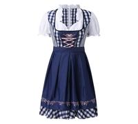 Oktoberfest Outfits Women's Dirndl Dresses Women's Checked German Bavarian