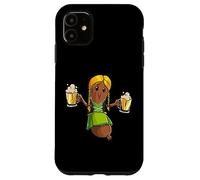 Oktoberfest Party Funny Bratwurst Dirndle Beer German Women Case for iPhone 11