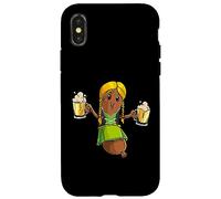 Oktoberfest Party Funny Bratwurst Dirndle Beer German Women Case for iPhone X/XS