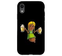 Oktoberfest Party Funny Bratwurst Dirndle Beer German Women Case for iPhone XR