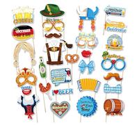Oktoberfest Photo Booth Props | Oktoberfest Decor Photo Accessories - Reusable Holiday Decor for Selfie Culture Fans Events Halloween Birthday Club Women Men