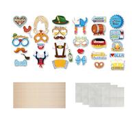 Oktoberfest Photo Decorations - Oktoberfest Decor Photo Accessories - Reusable Holiday Decor for Selfie Culture Fans Events Halloween Birthday Club Women Men