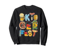 Oktoberfest Sausage Pretzel Beer Vintage Retro Funny German Sweatshirt