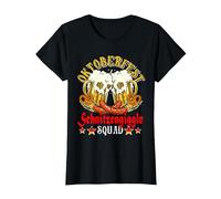 Oktoberfest Schnitzengiggle Squad Funny German Drinking Beer T-Shirt, Women, Black, XX-Large