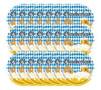 Oktoberfest Tableware | Tableware Set for Gathering,Blue and White Flag Supplies Serves 24 Guests for German Oktoberfest Beer Festival Gathering