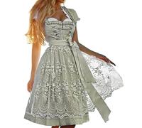 Oktoberfest Women's Costume Bavarian Traditional German Beer Bavarnian Dress Puff Short Sleeve Fancy Outfit Adults Oktobermiss Adult Up Costumes
