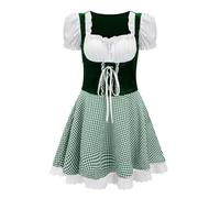Oktoberfest Women'S Costume Beer Wench Fancy Dress With Attached Apron Outfit German Bavarian Festival Carnival Outfits Halloween Costumes For