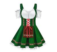 Oktoberfest Women'S Costume Carnival Dirndl Ladies Bavarian Beer Girl Women Outfit Adult Dress Up Costumes Party Plaid Fancy Maid
