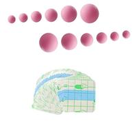 Okueejur 12PCS Ball-Shape Belly Button Plug Post Tummy Tuck Silicone Belly Button Trainer Tummy Tuck for Liposuction（6 Different Sizes, 2 of Each + 30pcs Tape