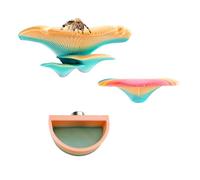 Okueejur 2 Pack Jumping Spider Enclosure Mushroom Ledges with Magnets for Spoods Jumping Spiders Magnetic Ledge Ladder Pet Spider Accessories (green+yellow)
