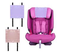 Okueejur 2 PCS Satin Car Seat Headrest Cover for Babies, Soft Silk Feeling Headrest Cover for Hair Protection, Satin Baby Car Seat Hair Protector (Pink+Purple)