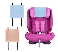 Okueejur 2 PCS Satin Car Seat Headrest Cover for Babies, Soft Silk Feeling Headrest Cover for Hair Protection, Satin Baby Car Seat Hair Protector (Blue+Yellow)