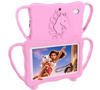 okulaku Kids Tablet, 7 Inch Android 16 Toddler Tablet with 4GB RAM 32GB ROM, Silicone Case, Parental Controls, Free Educational Apps for 3-12 Years Old Boys Girls (Pink)