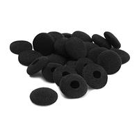 Okuli Pack of 24 x Black Foam Ear Pads Sponge Mesh Cushion Pads For Earphones & Headphones - 15-18mm