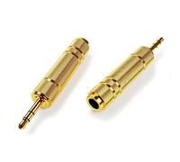 OKULI Replacement Audio Adapters 6.35mm to 3.5mm Gold Plated For Headphones x 2
