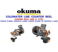 OKUMA COLD WATER LINE COUNTER MULTIPLIER REEL SEA FISHING BOAT TROLLING UPTIDING
