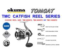 OKUMA TOMCAT CATFISH REEL SEA FISHING SURF SALTWATER SPINNING REEL BASS PIKE