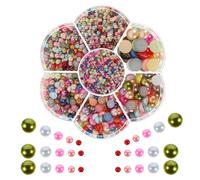 OKUMEYR 1 Box of Abs Flatback Faux Pearls for Crafts and DIY Nails, Sturdy Pearl Beads for Bracelet Making and Nail Art, Stay a Lasting Time, for Home Use