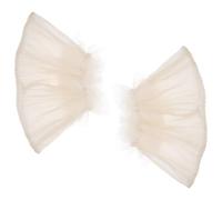 OKUMEYR 1 Pair Detachable White Mesh Sleeve for Women, Elastic Layered Wrist Bracelets, Fake Lace Sleeve Accessories for Nail Art and Special Occasion Wear