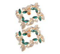 OKUMEYR 1 Pair Green Rhinestone Shoe Clips for Women with Removable Design and Sturdy Secure Hold, Elegant Alloy Buckles for Flats and High Heels, for Weddings and Upscale Events