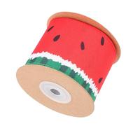 OKUMEYR 1 Roll of Watermelon Pattern Ribbon for Crafts Made of Polyester, Easy to Cut and Create Bow-Knot, for Decoration and DIY Crafts
