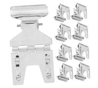 OKUMEYR 10 Pcs Metal Sign Holder Clips for Retail Display Easy Use Price Tag Clamps with Flexible Attachment for Supermarkets Bakeries and Fruit Shops Silver Stainless Steel