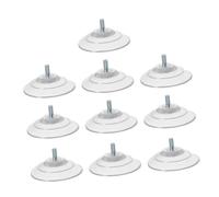 OKUMEYR 10 Sets Heavy Duty Screwed Suction Cups with Thread Nut Clear PVC Mechanical Sucker Pads for Glass Windows Bathroom Doors Car Shades Reusable and Strong Wall Mount Holders