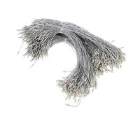 OKUMEYR 1000 Pack Christmas Ornament Hangers String, Silver Ribbon Christmas Tree Decoration Hanging s Hook Hook Ropes Polyester with Snap Fastener for Wedding Fast Locking