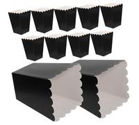 OKUMEYR 100pcs Black Paper Popcorn Boxes for Party Favors, Wedding Snack Containers, Creative Cardboard Popcorn Buckets for Birthday and Event Use