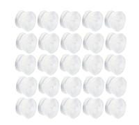 OKUMEYR 100pcs White Silicone Earring Plugs for Ear Studs and Earrings Easy to Grasp and Comfortable to Wear for DIY and Hypoallergenic Ear Piercing Accessories
