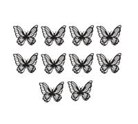 OKUMEYR 10pcs Black Polyester Embroidery Patches for DIY Clothes with Easy to Sew and Use Features, Unique Elegant Insect Motif Suitable for Wedding Decor and Ironing Projects